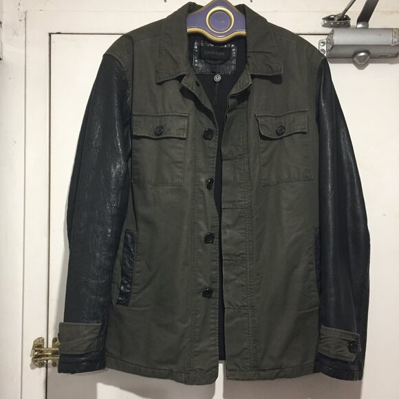 DANIER MILITARY COTTON LEATHER JACKETS SIZE M - Picture 6 of 10